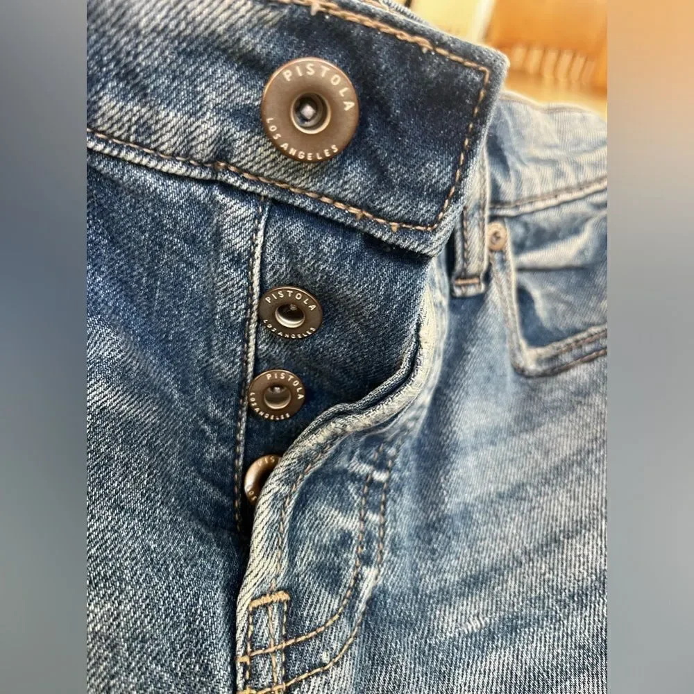PISTOLA Women's Blue Jeans with White Stripe! Size 25